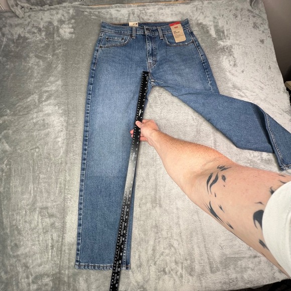 Levis 505 Jeans Men 30x30 Blue Straight Leg Medium Wash Western Cowboy Denim New - Picture 7 of 16